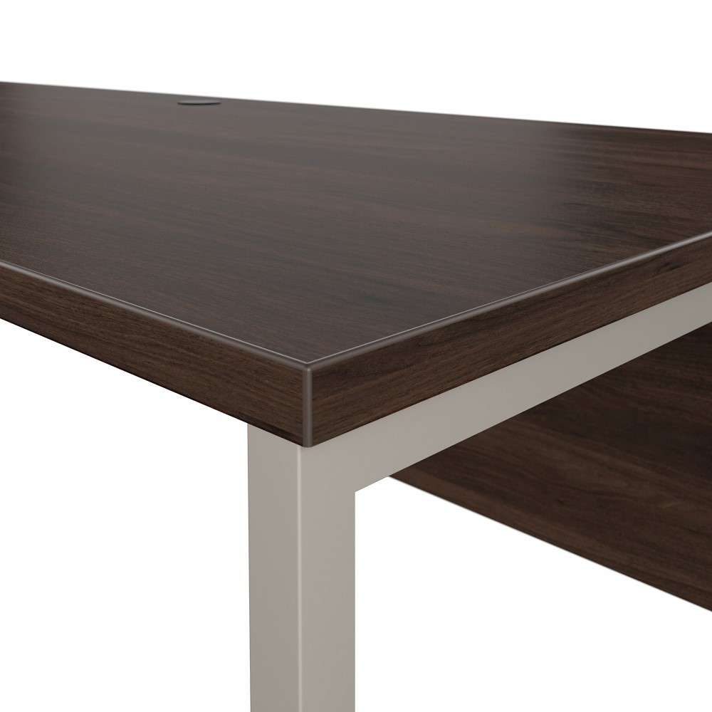 Bush Furniture - Hybrid 72W x 30D Computer Table Desk with Metal Legs in Black Walnut - HYD373BW veiw 5