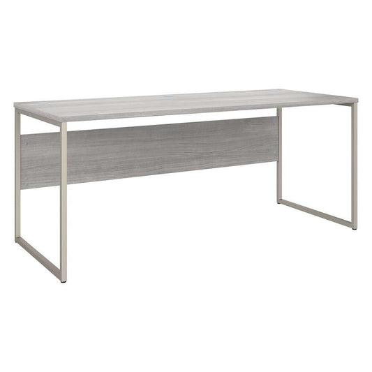 Bush Furniture - Hybrid 72W x 30D Computer Table Desk with Metal Legs in Platinum Gray - HYD373PG veiw 2