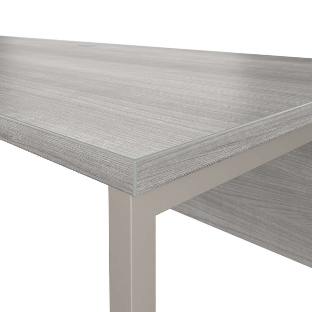 Bush Furniture - Hybrid 72W x 30D Computer Table Desk with Metal Legs in Platinum Gray - HYD373PG veiw 5