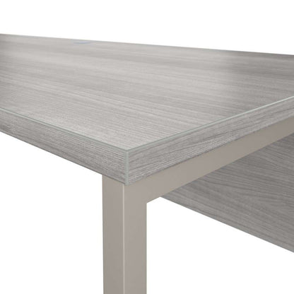Bush Furniture - Hybrid 72W x 30D Computer Table Desk with Metal Legs in Platinum Gray - HYD373PG veiw 5