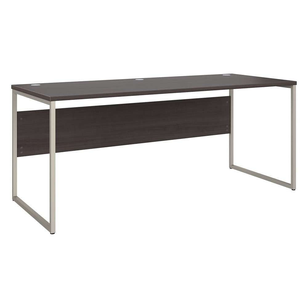 Bush Furniture - Hybrid 72W x 30D Computer Table Desk with Metal Legs in Storm Gray - HYD373SG veiw 2