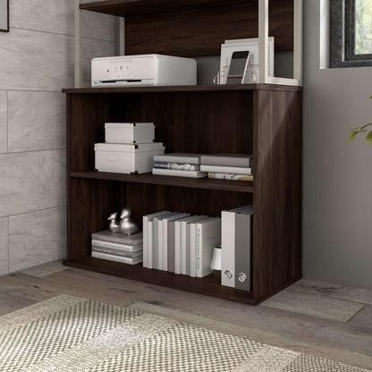 Bush Furniture - Hybrid Small 2 Shelf Bookcase in Black Walnut - HY3036BW-Z veiw 1