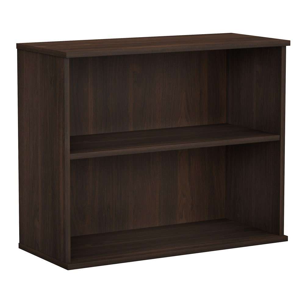 Bush Furniture - Hybrid Small 2 Shelf Bookcase in Black Walnut - HY3036BW-Z veiw 2