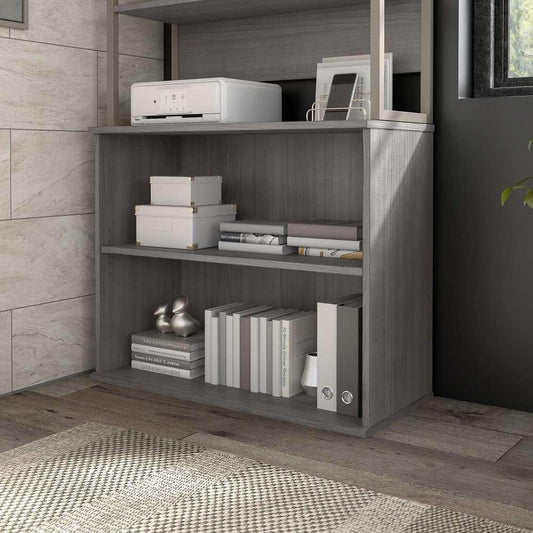 Bush Furniture - Hybrid Small 2 Shelf Bookcase in Platinum Gray - HY3036PG-Z veiw 1