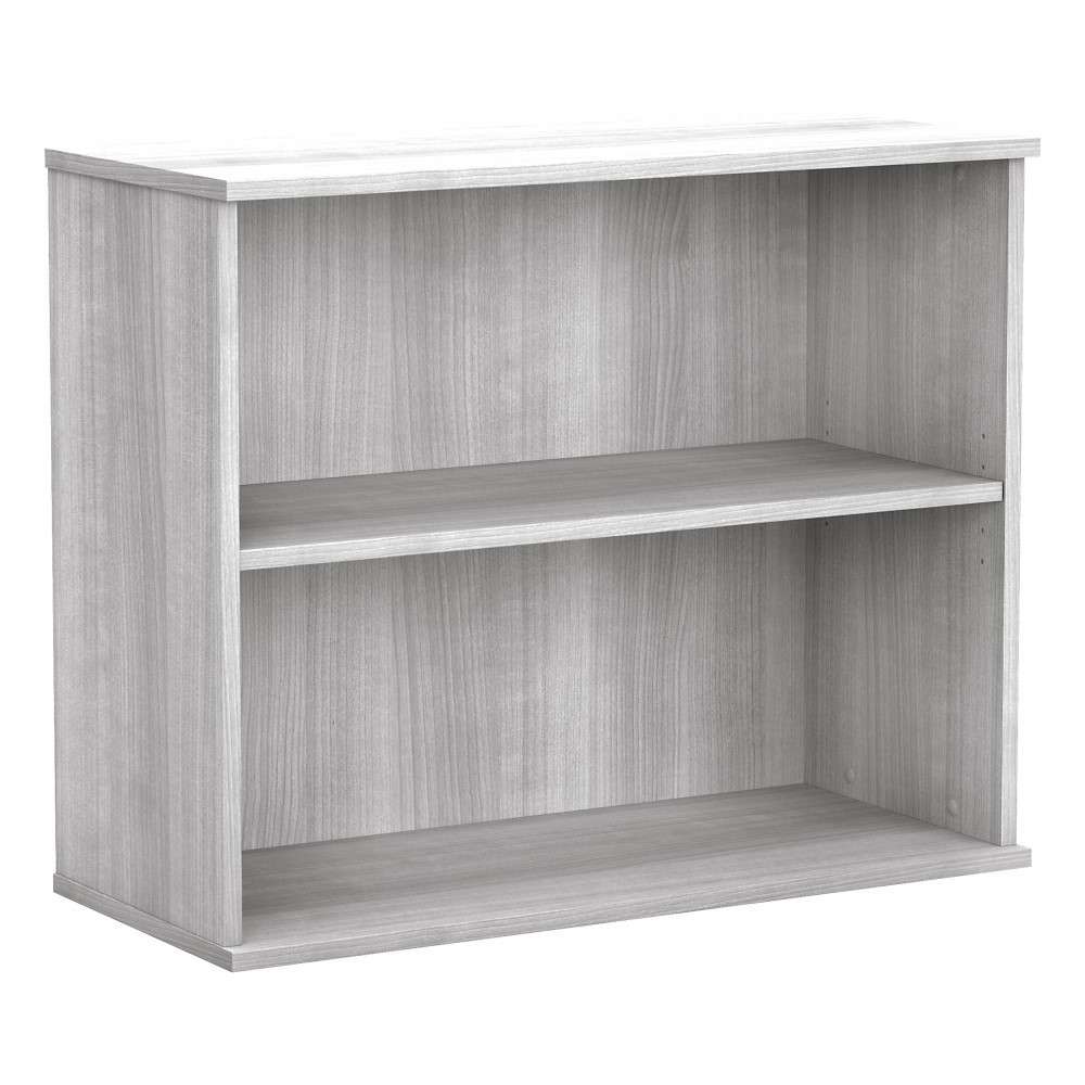 Bush Furniture - Hybrid Small 2 Shelf Bookcase in Platinum Gray - HY3036PG-Z veiw 2