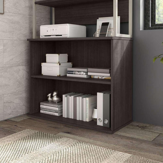 Bush Furniture - Hybrid Small 2 Shelf Bookcase in Storm Gray - HY3036SG-Z veiw 1