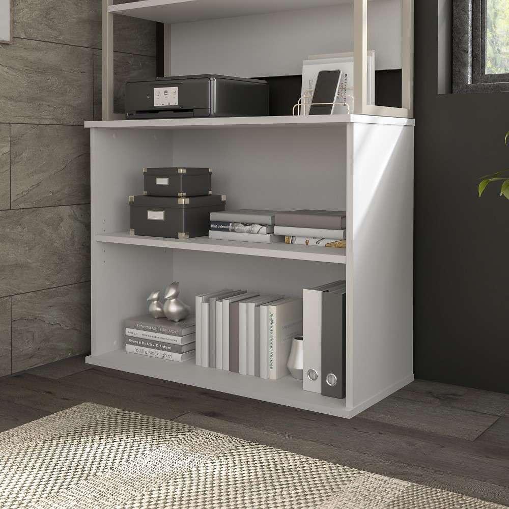 Bush Furniture - Hybrid Small 2 Shelf Bookcase in White - HY3036WH-Z veiw 1