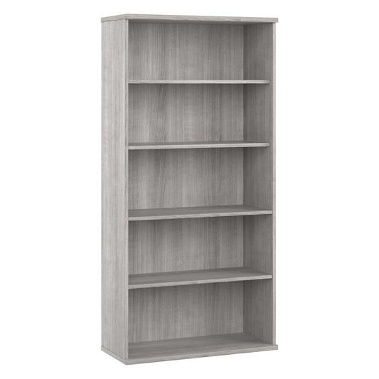 Bush Furniture - Hybrid Tall 5 Shelf Bookcase in Platinum Gray - HYB136PG-Z veiw 1