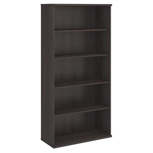 Bush Furniture - Hybrid Tall 5 Shelf Bookcase in Storm Gray - HYB136SG-Z veiw 1
