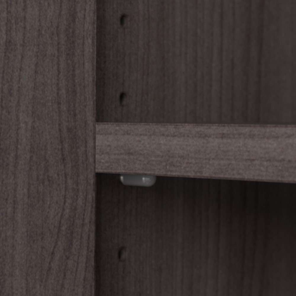 Bush Furniture - Hybrid Tall 5 Shelf Bookcase in Storm Gray - HYB136SG-Z veiw 4