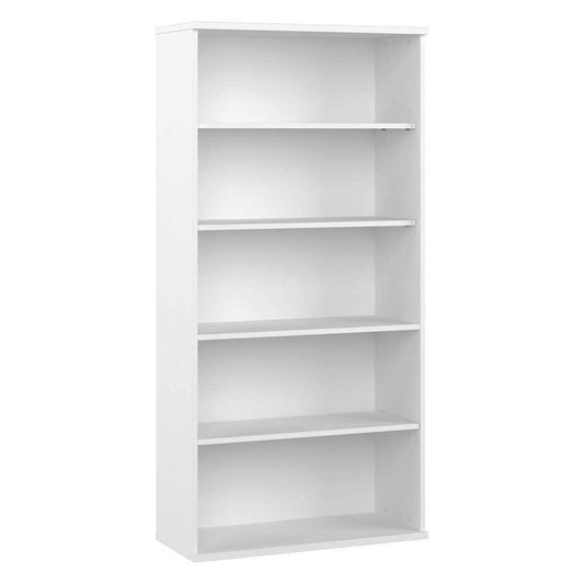 Bush Furniture - Hybrid Tall 5 Shelf Bookcase in White - HYB136WH-Z veiw 1