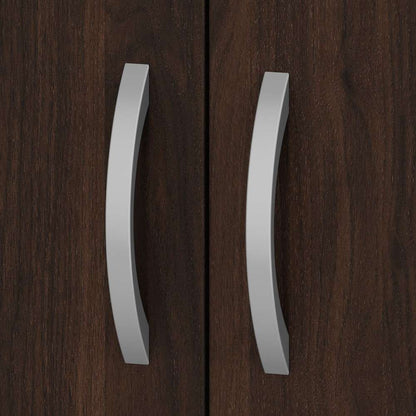 Bush Furniture - Hybrid Tall 5 Shelf Bookcase with Doors in Black Walnut - HYB024BW veiw 4