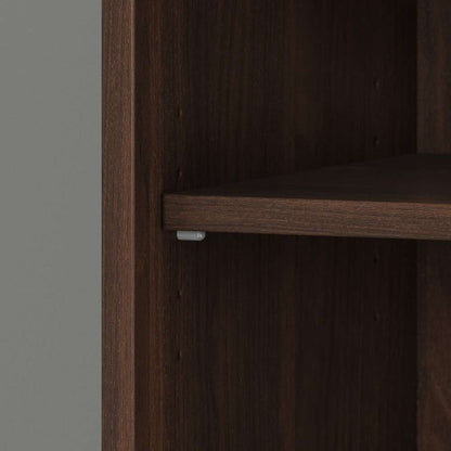 Bush Furniture - Hybrid Tall 5 Shelf Bookcase with Doors in Black Walnut - HYB024BW veiw 5