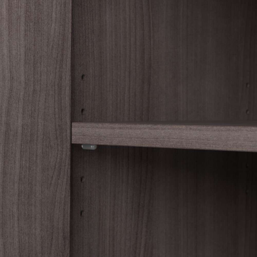 Bush Furniture - Hybrid Tall 5 Shelf Bookcase with Doors in Storm Gray - HYB024SG veiw 5