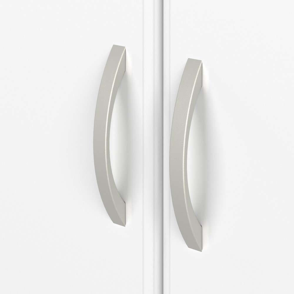 Bush Furniture - Hybrid Tall 5 Shelf Bookcase with Doors in White - HYB024WH veiw 4