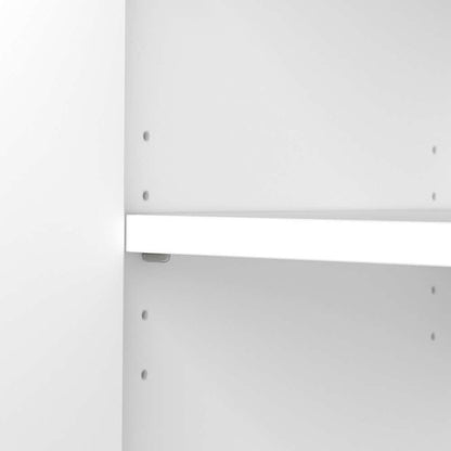 Bush Furniture - Hybrid Tall 5 Shelf Bookcase with Doors in White - HYB024WH veiw 5