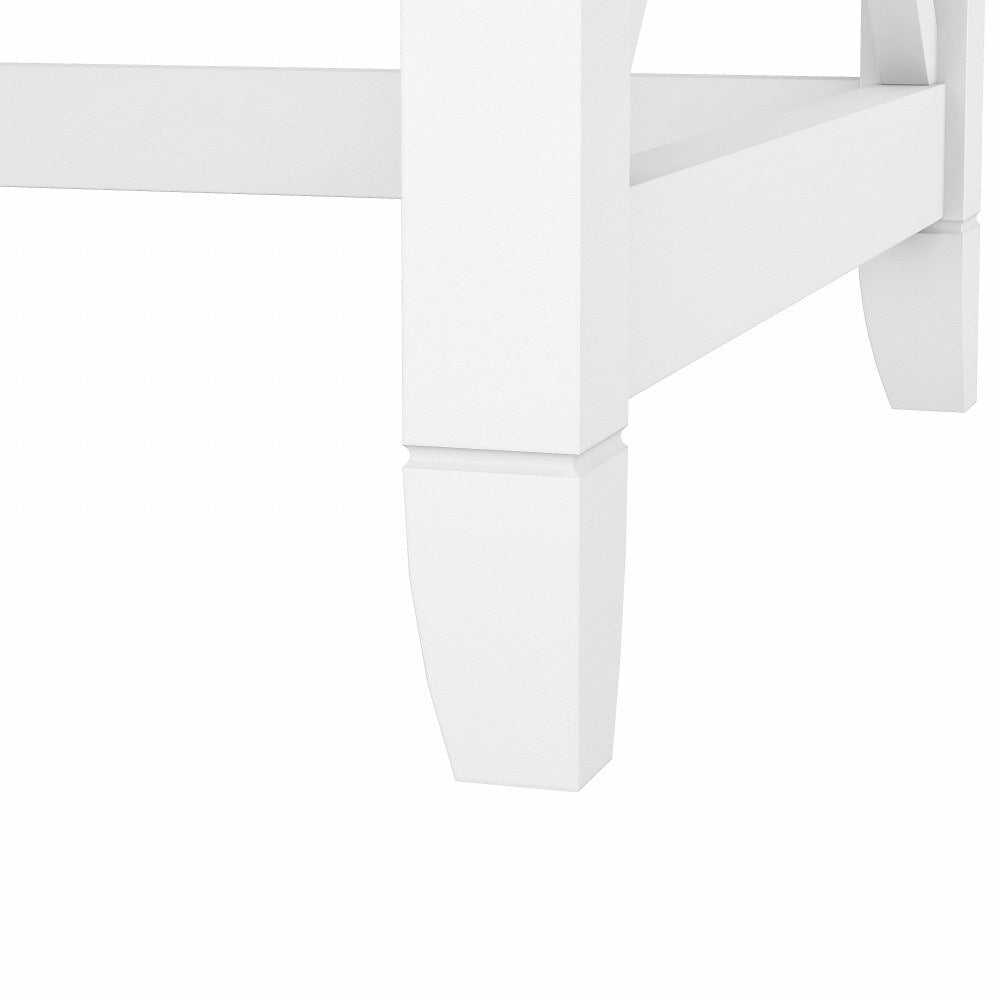 Bush Furniture - Key West 60W L Shaped Desk with 2 Drawer Mobile File Cabinet in Pure White and Shiplap Gray - KWS013G2W veiw 5