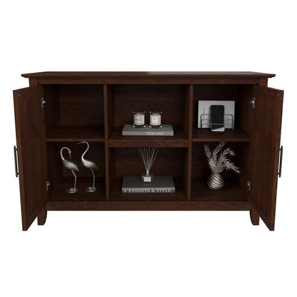 Bush Furniture - Key West Accent Cabinet with Doors in Bing Cherry - KWS146BC-03 veiw 3