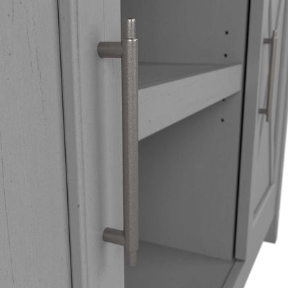 Bush Furniture - Key West Accent Cabinet with Doors in Cape Cod Gray - KWS146CG-03 veiw 2
