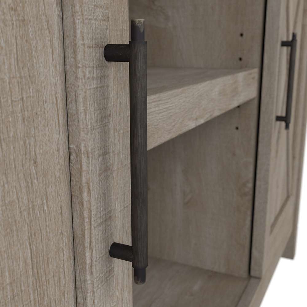 Bush Furniture - Key West Accent Cabinet with Doors in Washed Gray - KWS146WG-03 veiw 2