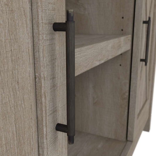 Bush Furniture - Key West Accent Cabinet with Doors in Washed Gray - KWS146WG-03 veiw 2