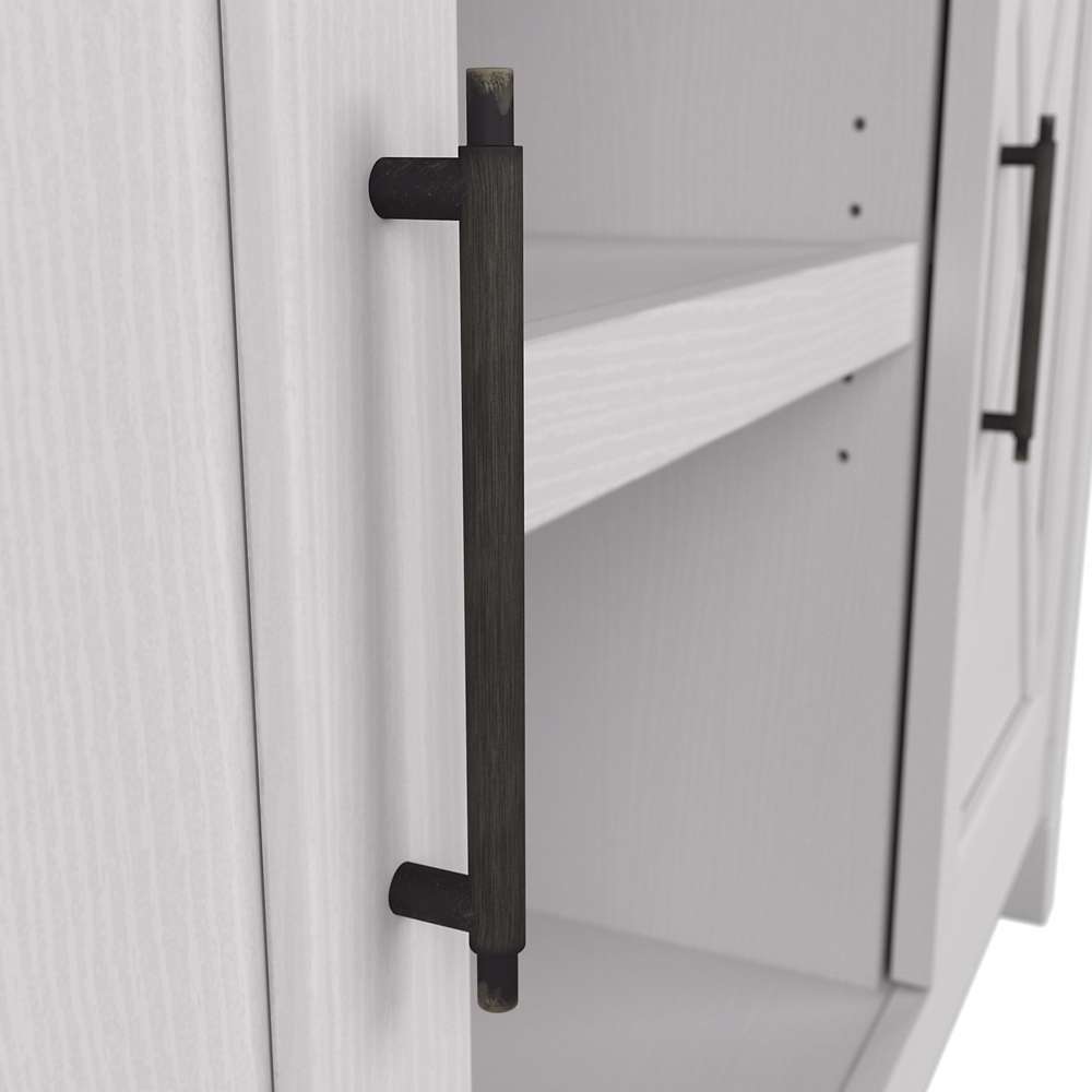 Bush Furniture - Key West Accent Cabinet with Doors in Pure White Oak - KWS146WT-03 veiw 2