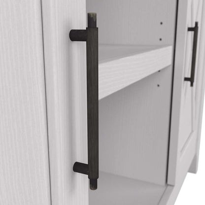 Bush Furniture - Key West Accent Cabinet with Doors in Pure White Oak - KWS146WT-03 veiw 2
