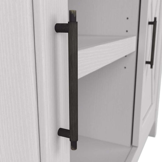Bush Furniture - Key West Accent Cabinet with Doors in Pure White Oak - KWS146WT-03 veiw 2