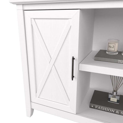 Bush Furniture - Key West Accent Cabinet with Doors in Pure White Oak - KWS146WT-03 veiw 3