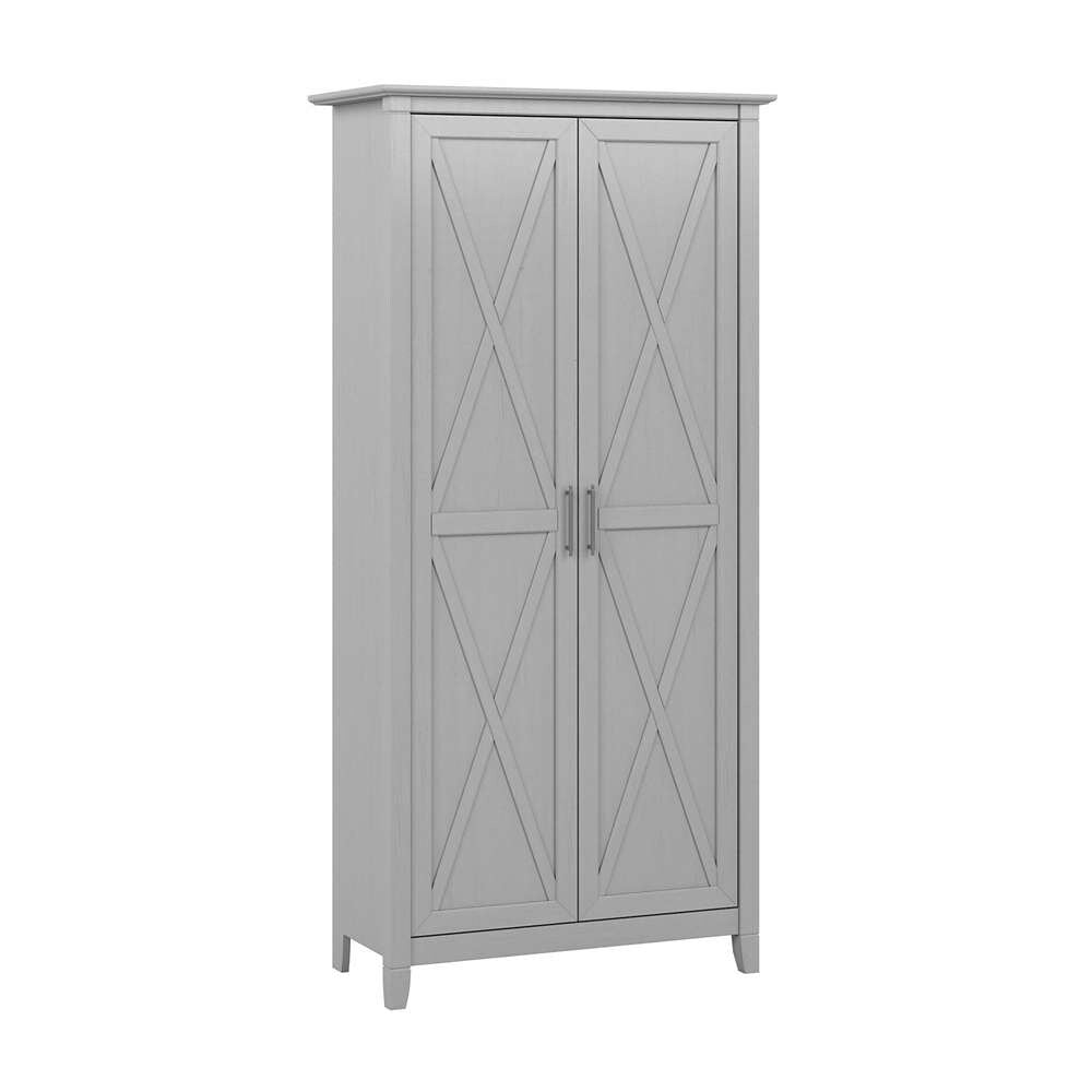 Bush Furniture - Key West Bathroom Storage Cabinet with Doors in Cape Cod Gray - KWS266CG-Z1 veiw 1