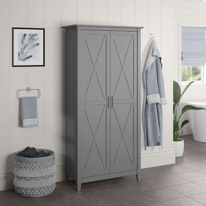 Bush Furniture - Key West Bathroom Storage Cabinet with Doors in Cape Cod Gray - KWS266CG-Z1 veiw 4