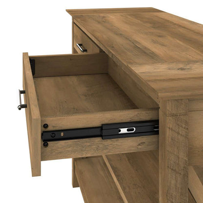 Bush Furniture - Key West Console Table with Drawers and Shelves in Reclaimed Pine - KWT248RCP-03 veiw 3