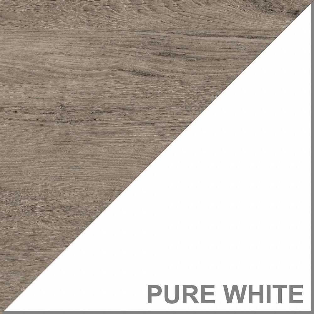 Bush Furniture - Key West Console Table with Drawers and Shelves in Pure White and Shiplap Gray - KWT248G2W-03 veiw 7