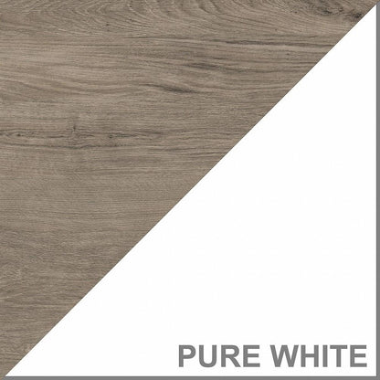 Bush Furniture - Key West Console Table with Drawers and Shelves in Pure White and Shiplap Gray - KWT248G2W-03 veiw 7