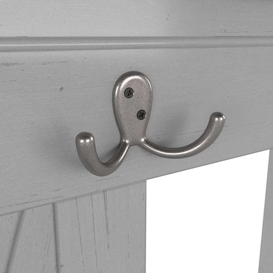 Bush Furniture - Key West Hall Tree with Shoe Storage Bench in Cape Cod Gray - KWS166CG-03 veiw 2