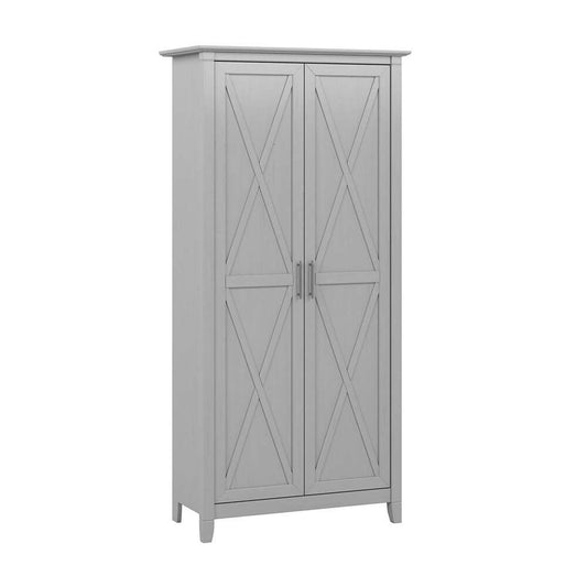Bush Furniture - Key West Kitchen Pantry Cabinet in Cape Cod Gray - KWS266CG-Z veiw 1