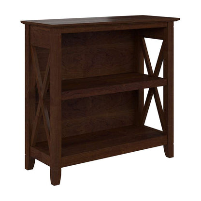 Bush Furniture - Key West Small 2 Shelf Bookcase in Bing Cherry - KWB124BC-03 veiw 1