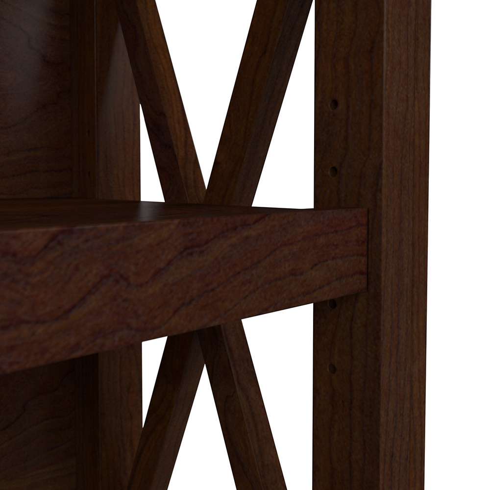 Bush Furniture - Key West Small 2 Shelf Bookcase in Bing Cherry - KWB124BC-03 veiw 2