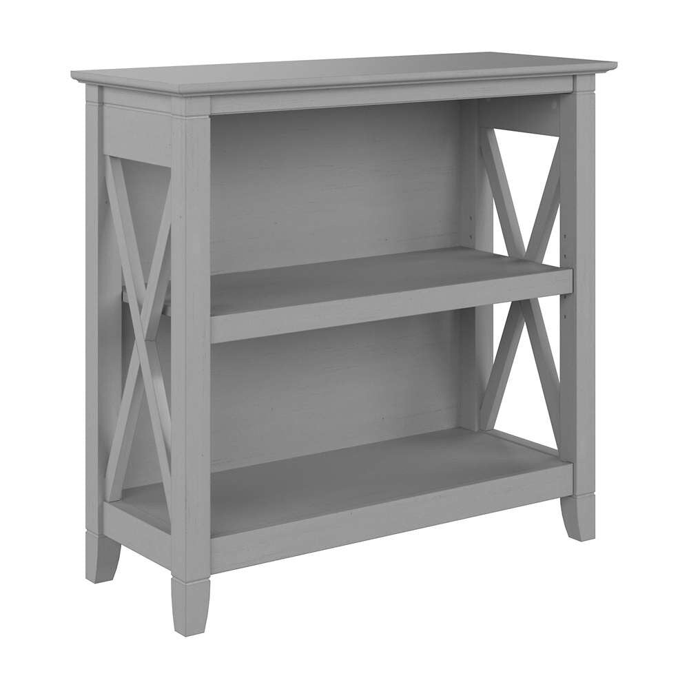 Bush Furniture - Key West Small 2 Shelf Bookcase in Cape Cod Gray - KWB124CG-03 veiw 1