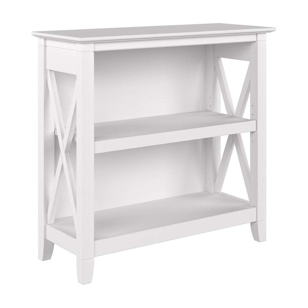 Bush Furniture - Key West Small 2 Shelf Bookcase in Pure White Oak - KWB124WT-03 veiw 1