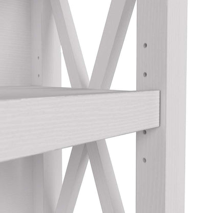 Bush Furniture - Key West Small 2 Shelf Bookcase in Pure White Oak - KWB124WT-03 veiw 3