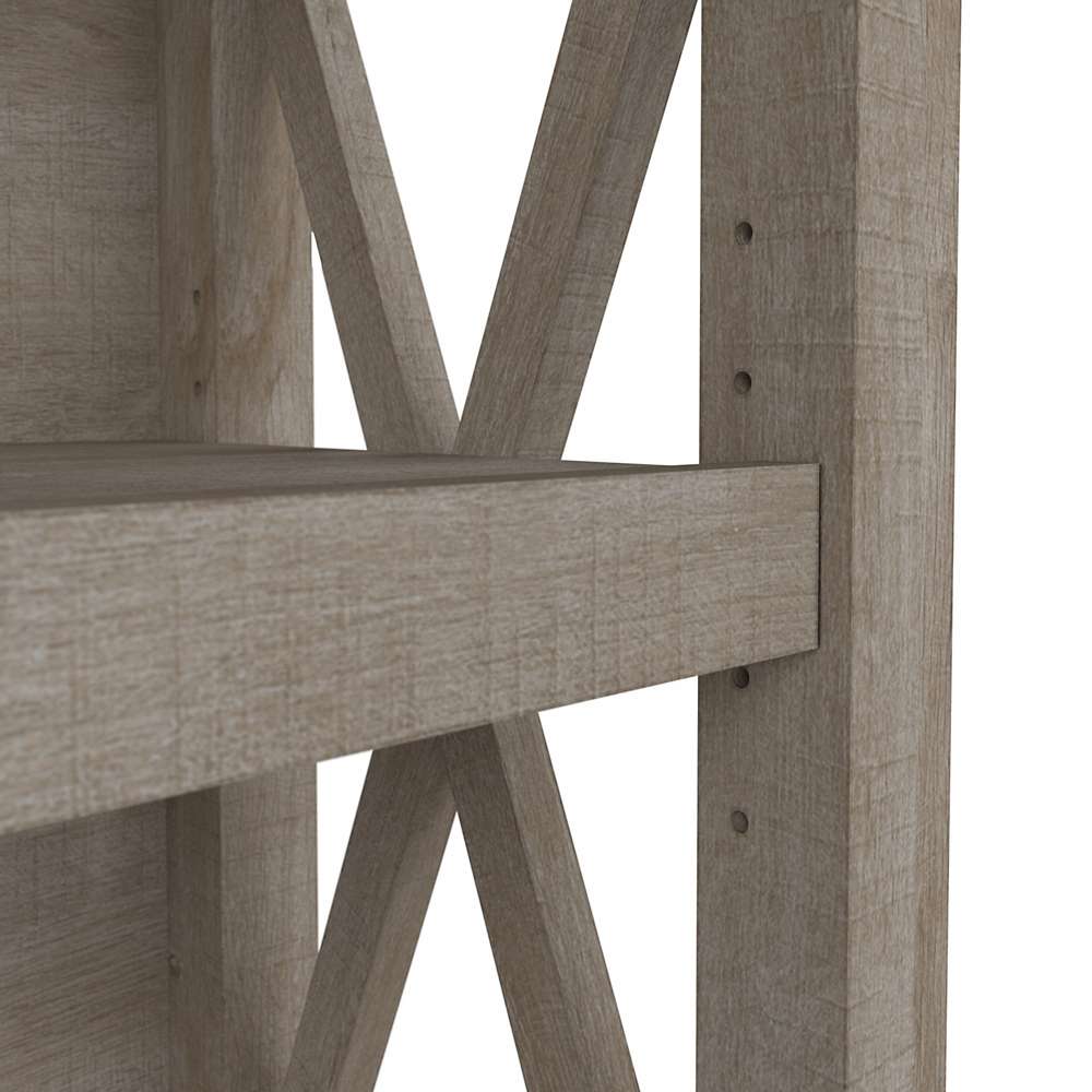 Bush Furniture - Key West Small 2 Shelf Bookcase in Washed Gray - KWB124WG-03 veiw 2