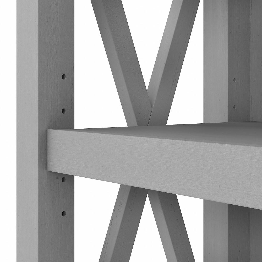 Bush Furniture - Key West Tall 5 Shelf Bookcase in Cape Cod Gray - KWB132CG-03 veiw 4