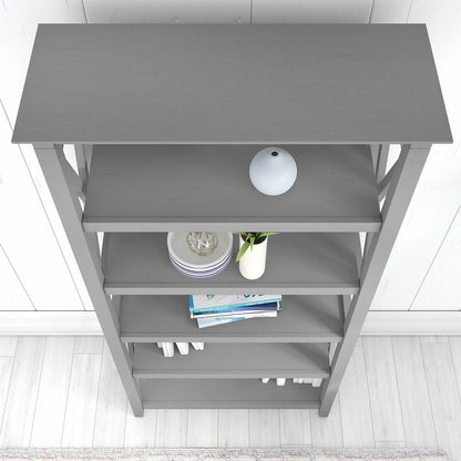 Bush Furniture - Key West Tall 5 Shelf Bookcase in Cape Cod Gray - KWB132CG-03 veiw 5