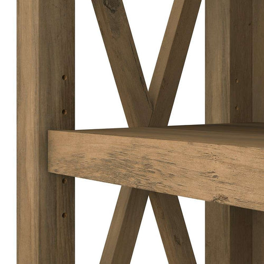 Bush Furniture - Key West Tall 5 Shelf Bookcase in Reclaimed Pine - KWB132RCP-03 veiw 2
