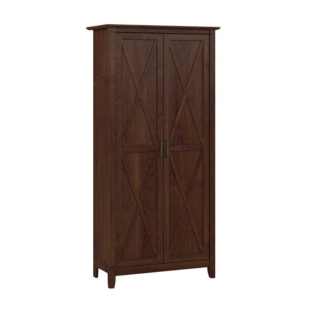 Bush Furniture - Key West Tall Storage Cabinet with Doors in Bing Cherry - KWS266BC-03 veiw 1