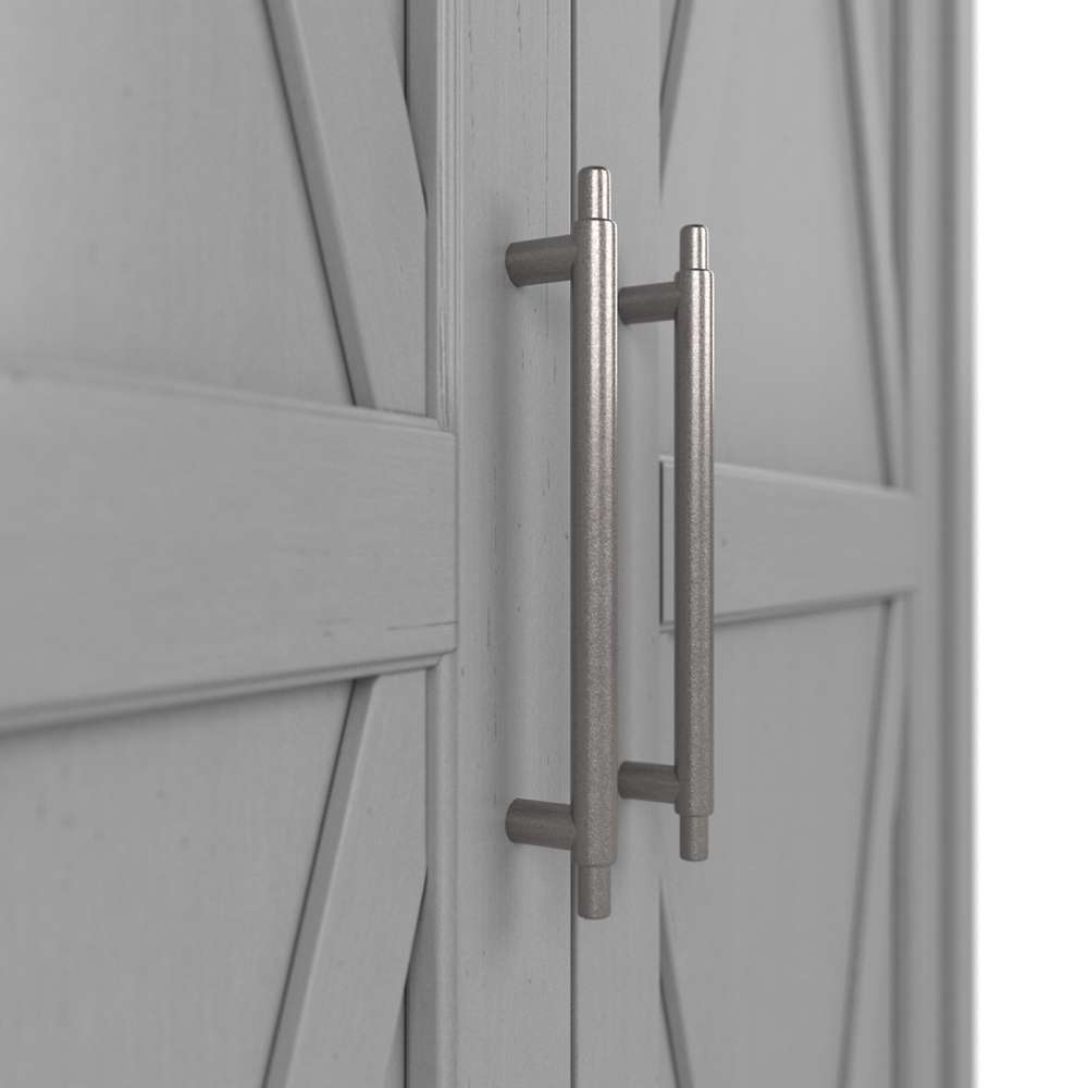 Bush Furniture - Key West Tall Storage Cabinet with Doors in Cape Cod Gray - KWS266CG-03 veiw 2