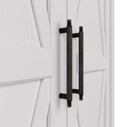 Bush Furniture - Key West Tall Storage Cabinet with Doors in Pure White Oak - KWS266WT-03 veiw 2