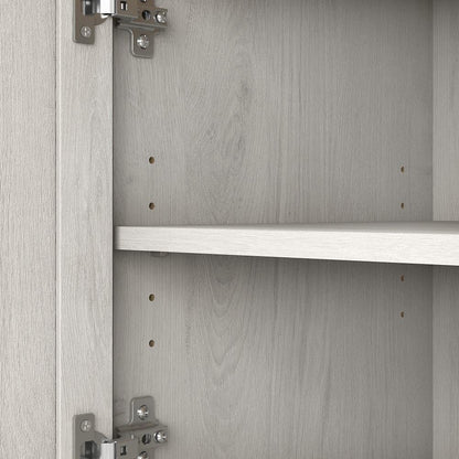 Bush Furniture - Key West Tall TV Stand for 65 Inch TV in Linen White Oak - KWV160LW-03 veiw 5