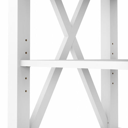 Bush Furniture - Key West Tall TV Stand for 65 Inch TV in Pure White and Shiplap Gray - KWV160G2W-03 veiw 4